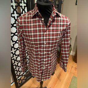 Michael Bastian Plaid Button Down Shirt 15-1/2/40